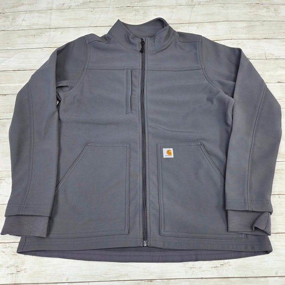 Carhartt Other - Carhartt Jacket Mens L Gray Modern Fit Full Zip Fleece Scrub Jacket
